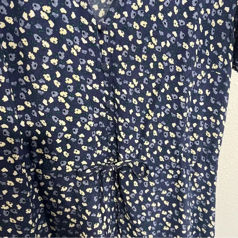 NWOT Rails Kiki Dress Navy Blue Ditsy Floral Print Casual Boho Preppy Women’s XS